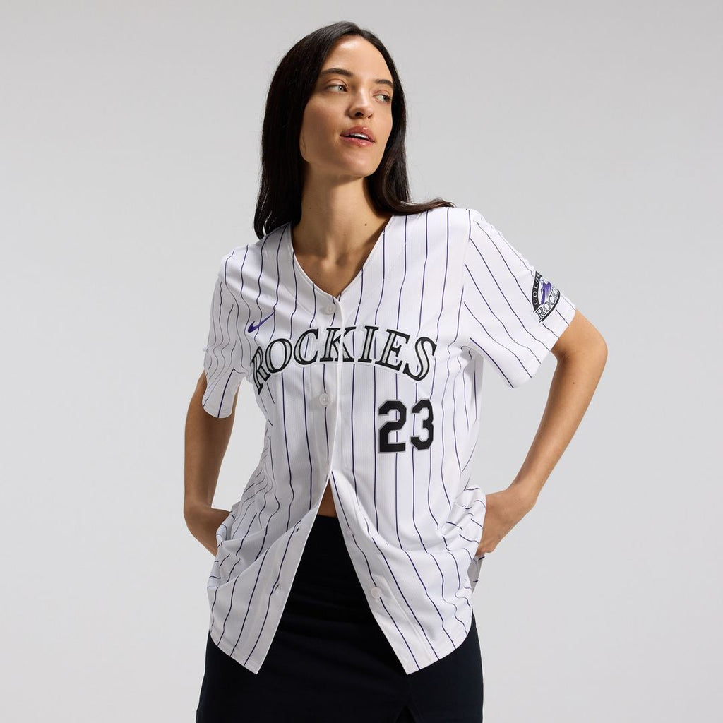 Colorado Rockies Kris Bryant Nike Women's Home Limited Jersey - White