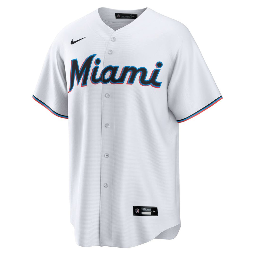 Miami Marlins Sandy Alcantara Nike Youth Home Replica Jersey - White