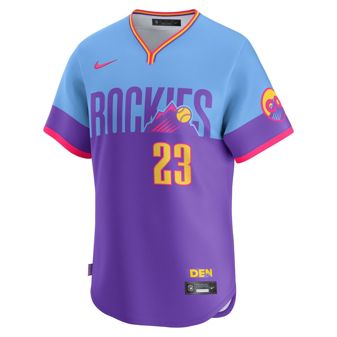 Colorado Rockies Kris Bryant Nike 2025 City Connect Limited Jersey - Purple/Light Blue