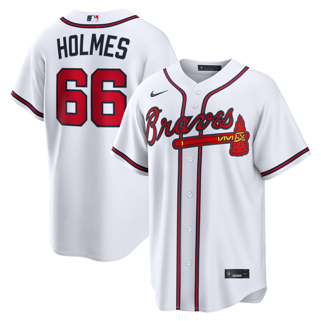 Atlanta Braves Grant Holmes Nike Home Replica Jersey - White