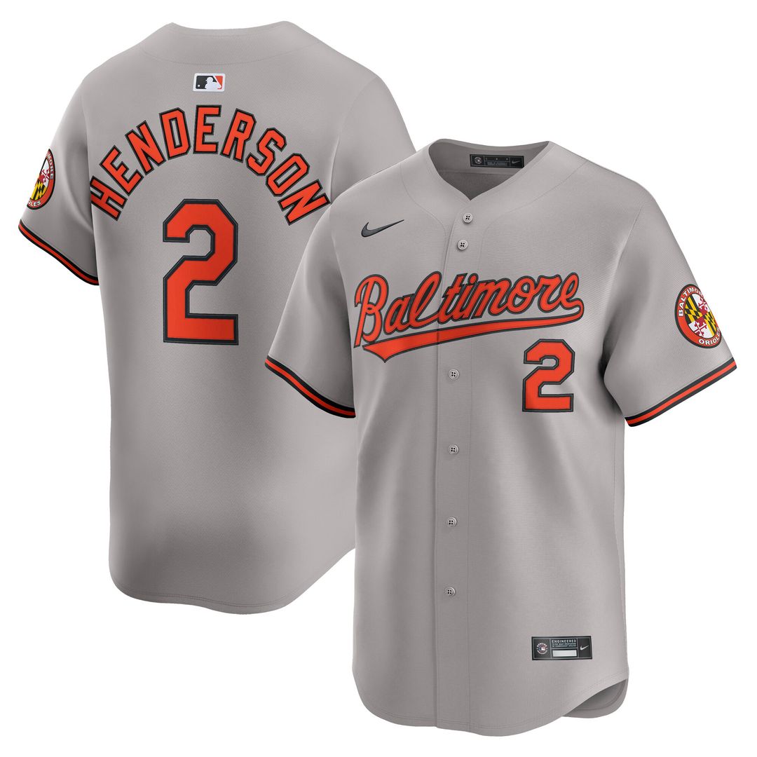 Baltimore Orioles Gunnar Henderson Nike Road Limited Jersey - Gray