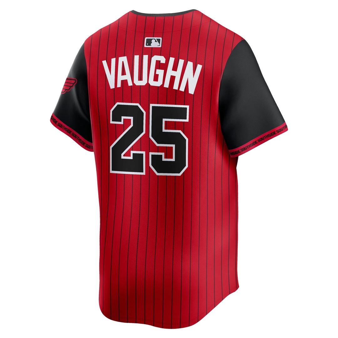 Chicago White Sox Andrew Vaughn Nike 2025 City Connect Limited Jersey - Red/Black