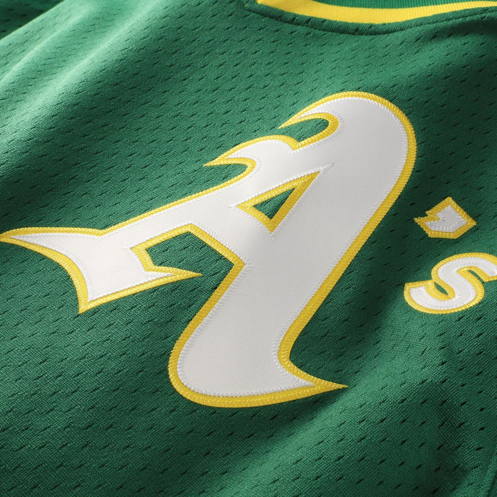 Athletics Rickey Henderson Mitchell & Ness Youth Cooperstown Mesh Batting Practice Jersey - Green