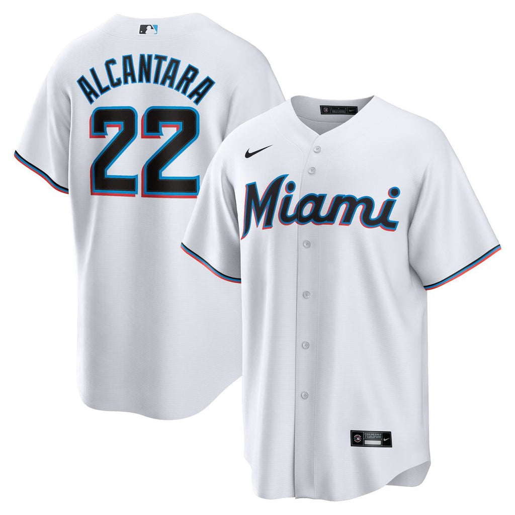 Miami Marlins Sandy Alcantara Nike Replica Jersey - White