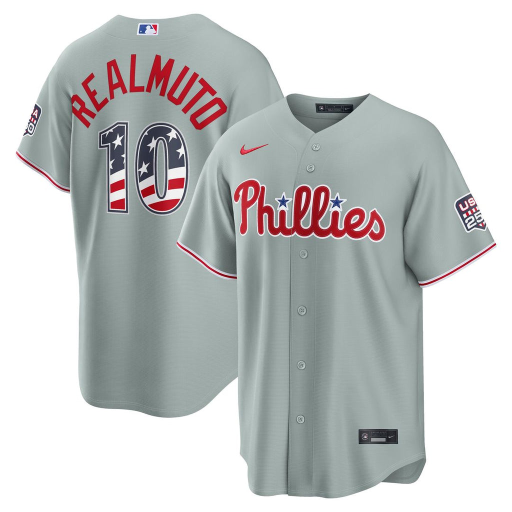 Philadelphia Phillies J.T. Realmuto Nike USA 250 Fourth of July Road Stadium Jersey - Gray
