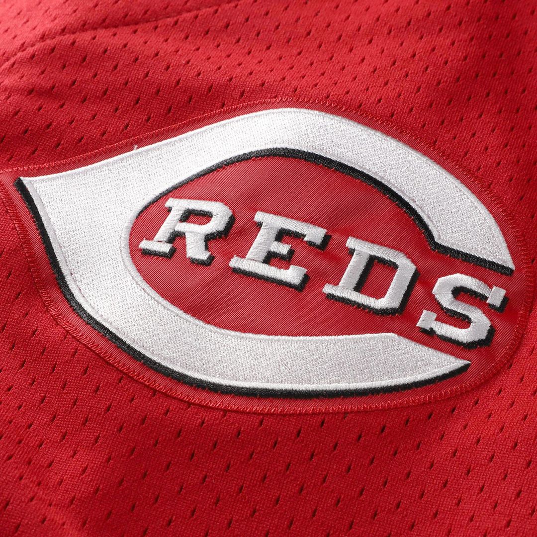 Cincinnati Reds Barry Larkin Mitchell & Ness Throwback Cooperstown Mesh Batting Practice Jersey - Red
