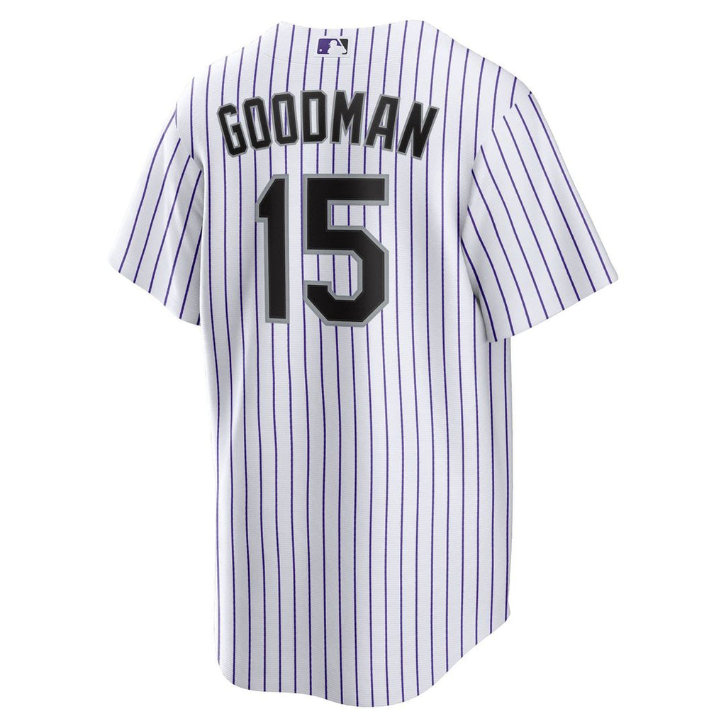 Colorado Rockies Hunter Goodman Nike Home Replica Jersey - White