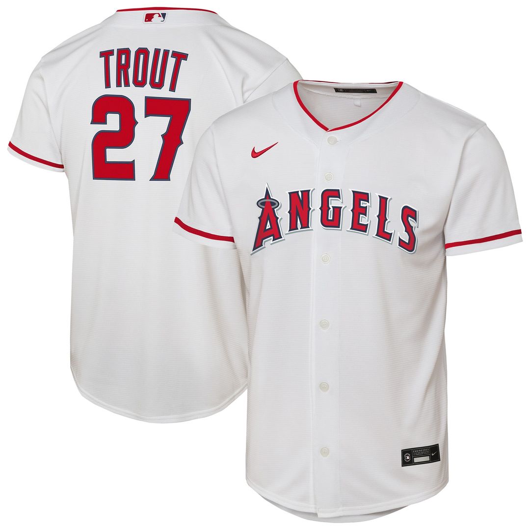 Los Angeles Angels Mike Trout Nike Youth Home Replica Jersey - White