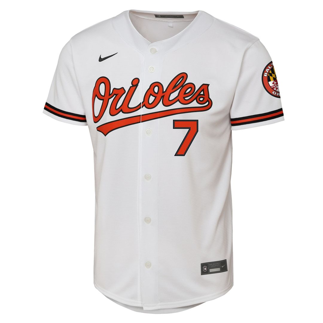 Baltimore Orioles Jackson Holliday Nike Youth Home Stadium Jersey - White