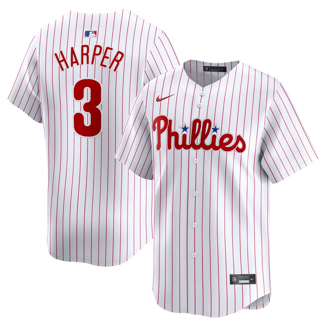 Philadelphia Phillies Bryce Harper Nike Youth Home Limited Jersey - White