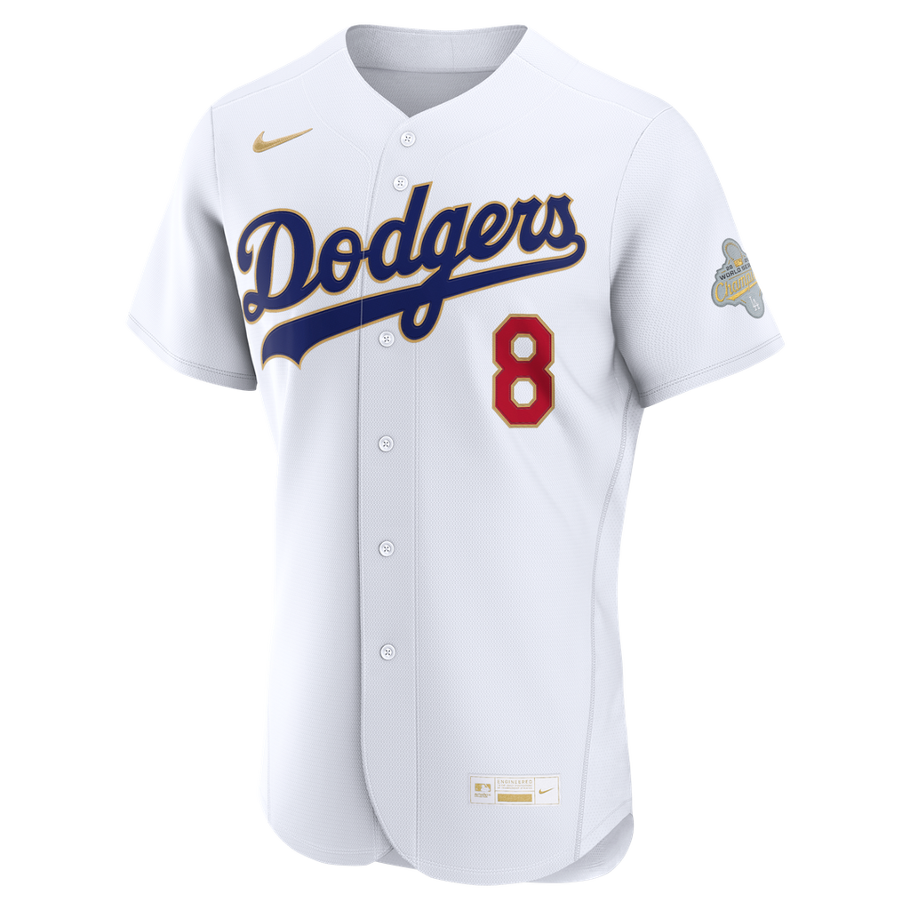 Los Angeles Dodgers Enrique Hernández Nike 2026 Gold Collection Authentic Jersey - White