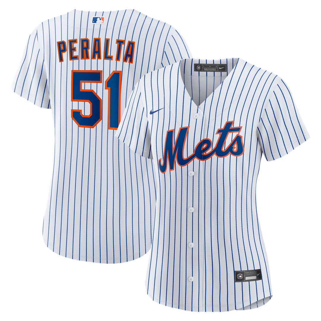 New York Mets Freddy Peralta Nike Women's Home Replica Jersey - White