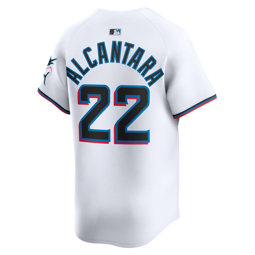 Miami Marlins Sandy Alcantara Nike Home Limited Jersey - White