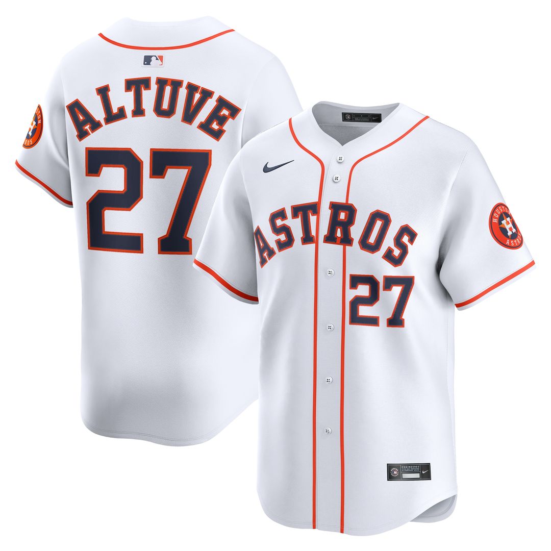 Houston Astros Jose Altuve Nike Home Limited Jersey - White
