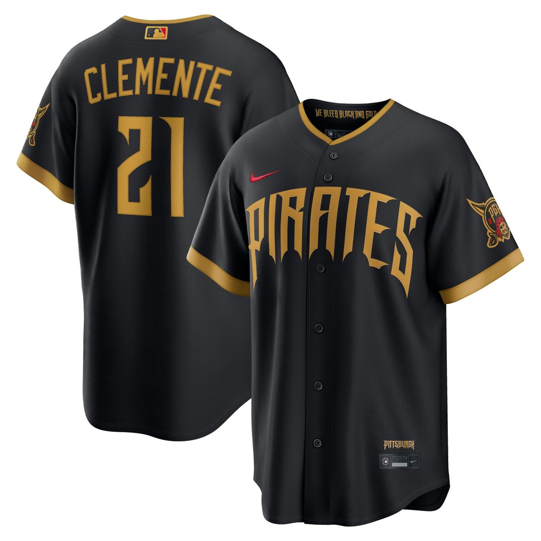 Pittsburgh Pirates Roberto Clemente Nike 2026 City Connect Stadium Jersey - Black