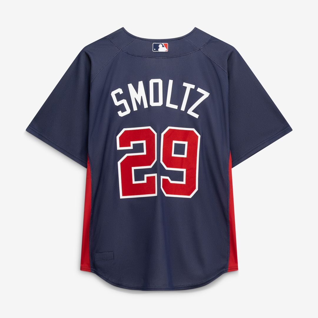 Atlanta Braves John Smoltz Mitchell & Ness Authentic Batting Practice Jersey - Navy