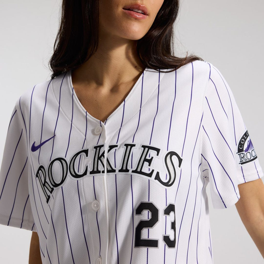 Colorado Rockies Kris Bryant Nike Women's Home Limited Jersey - White
