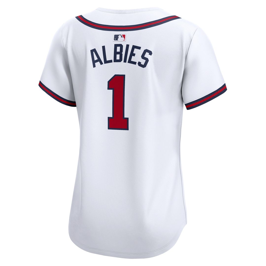Atlanta Braves Ozzie Albies Nike Women's Home Limited Jersey - White