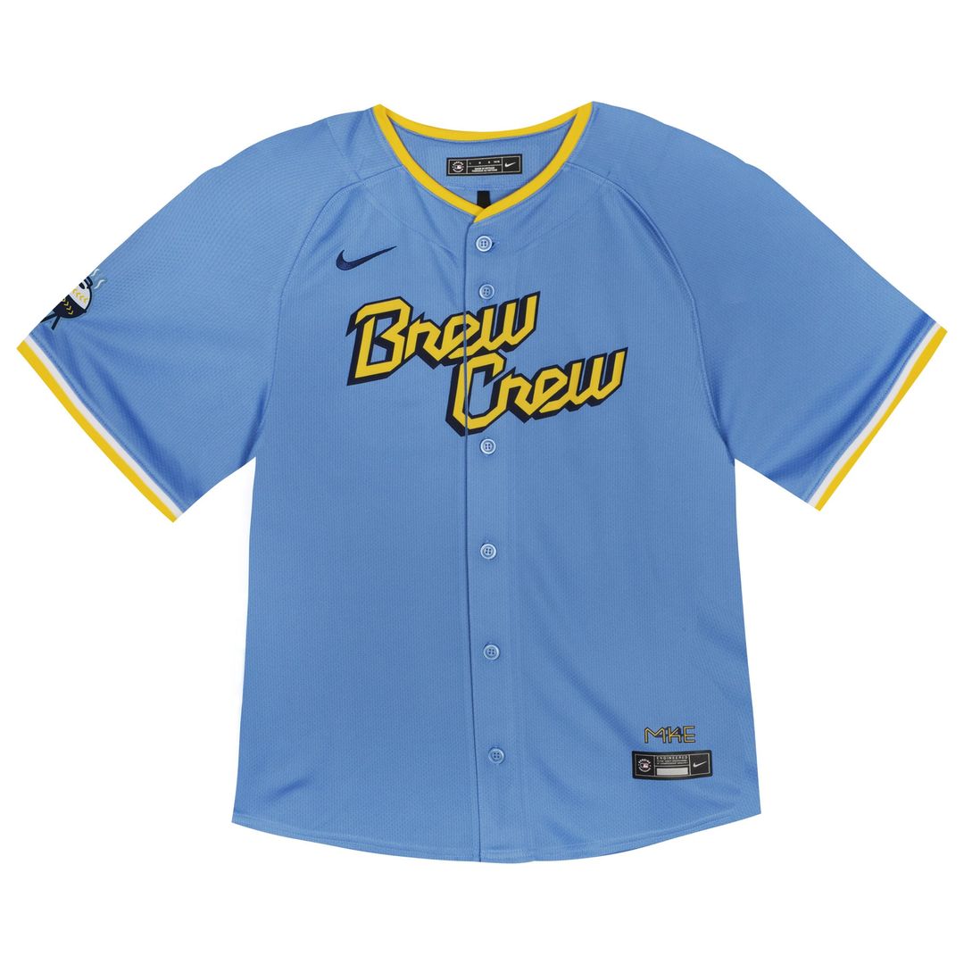 Milwaukee Brewers Christian Yelich Nike Toddler City Connect Limited Jersey - Powder Blue