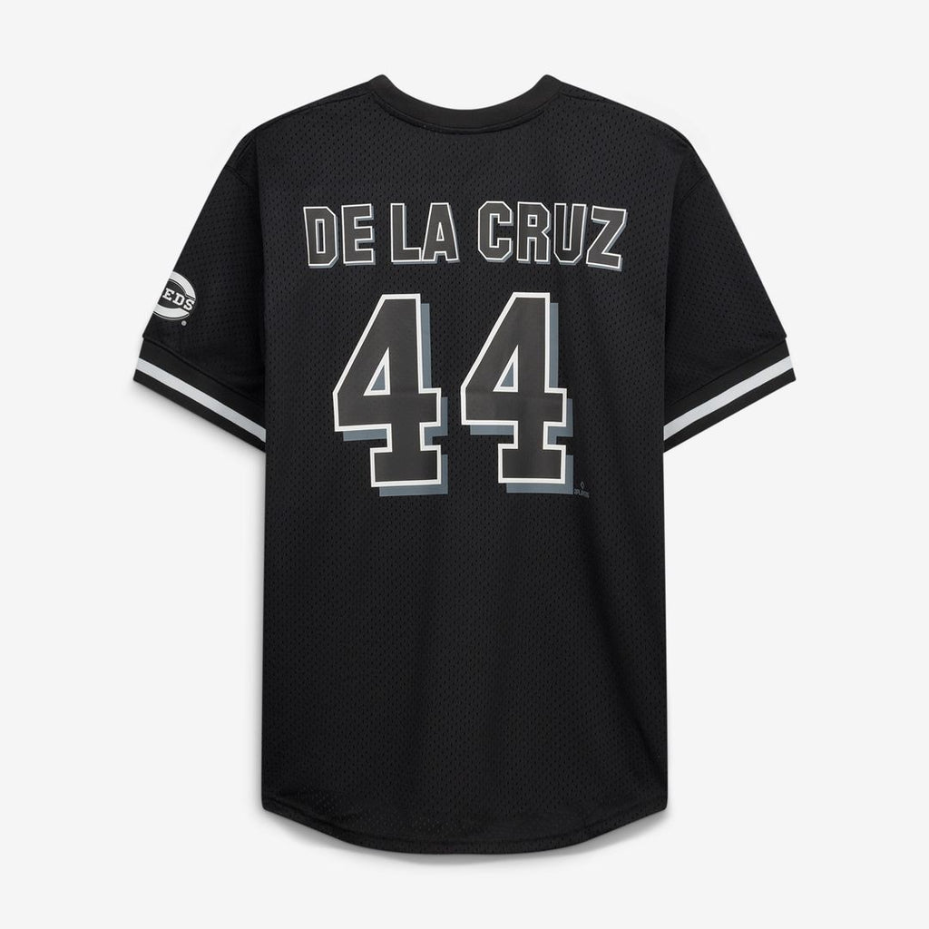 Cincinnati Reds Elly De La Cruz Fanatics Big & Tall Heavyweight Mesh Jersey - Black/White