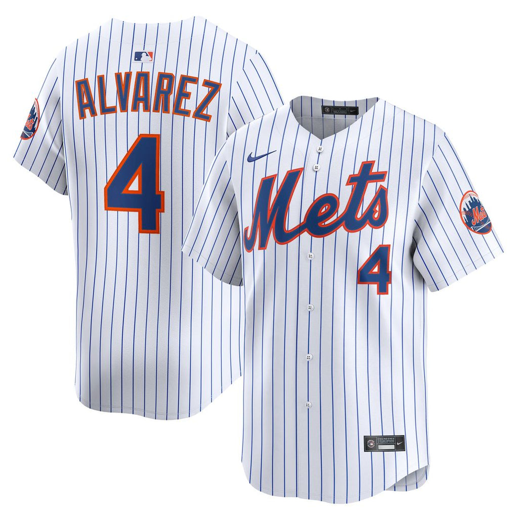 New York Mets Francisco Alvarez Nike Home Limited Jersey - White