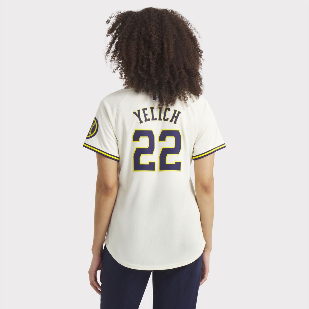 Milwaukee Brewers Christian Yelich Nike Women's Home Limited Jersey - Cream