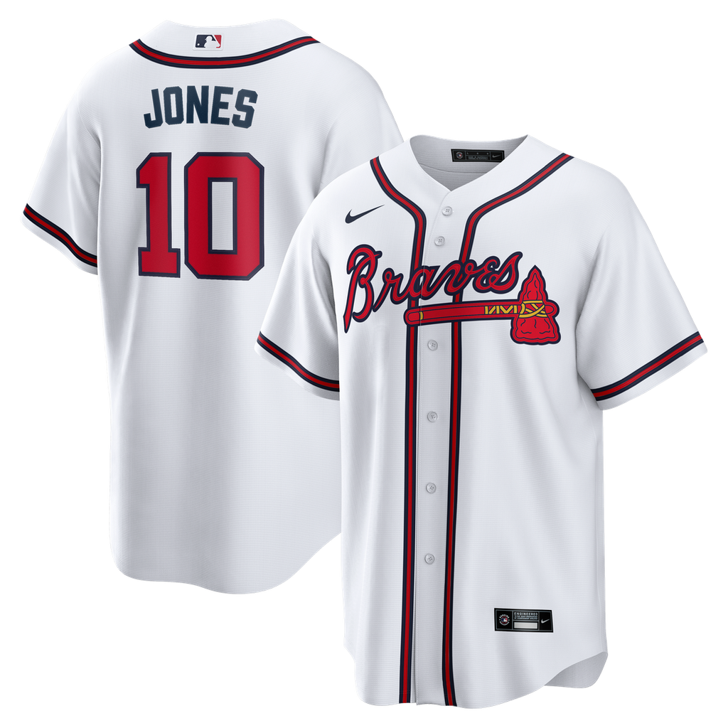 Atlanta Braves Chipper Jones Nike Home Retired Replica Jersey - White