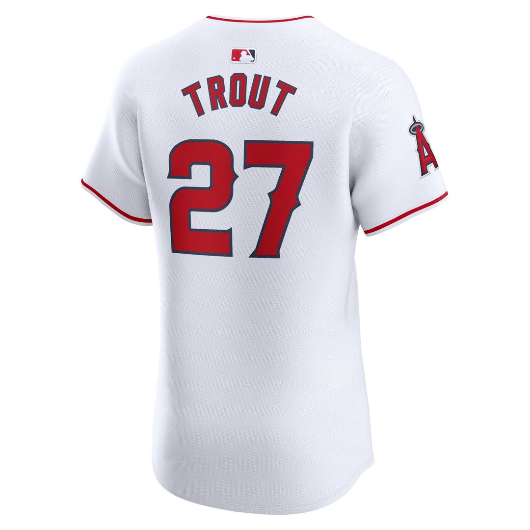 Los Angeles Angels Mike Trout Nike Home Elite Jersey - White