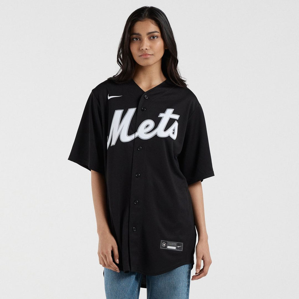 New York Mets Francisco Lindor Nike Replica Jersey - Black