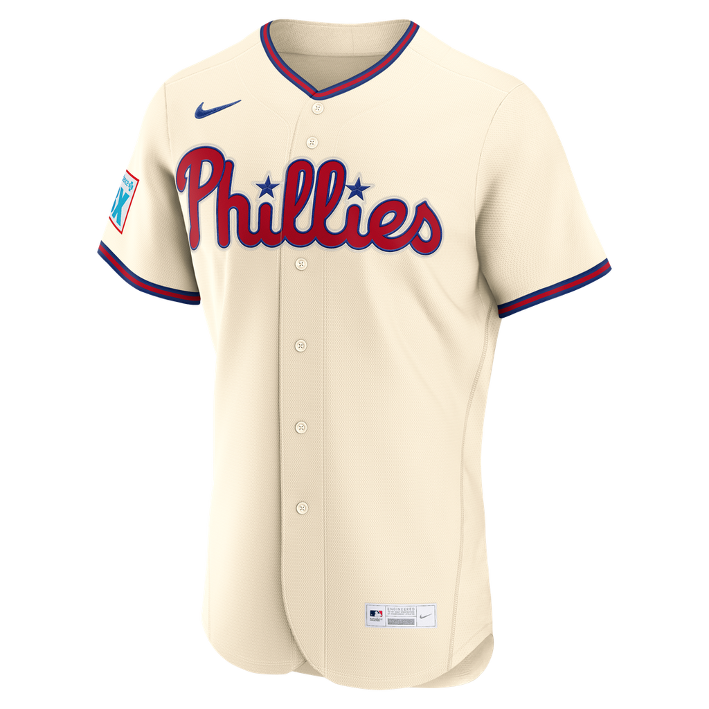 Philadelphia Phillies Bryce Harper Nike Alternate Authentic Sponsor Patch Jersey - Light Blue
