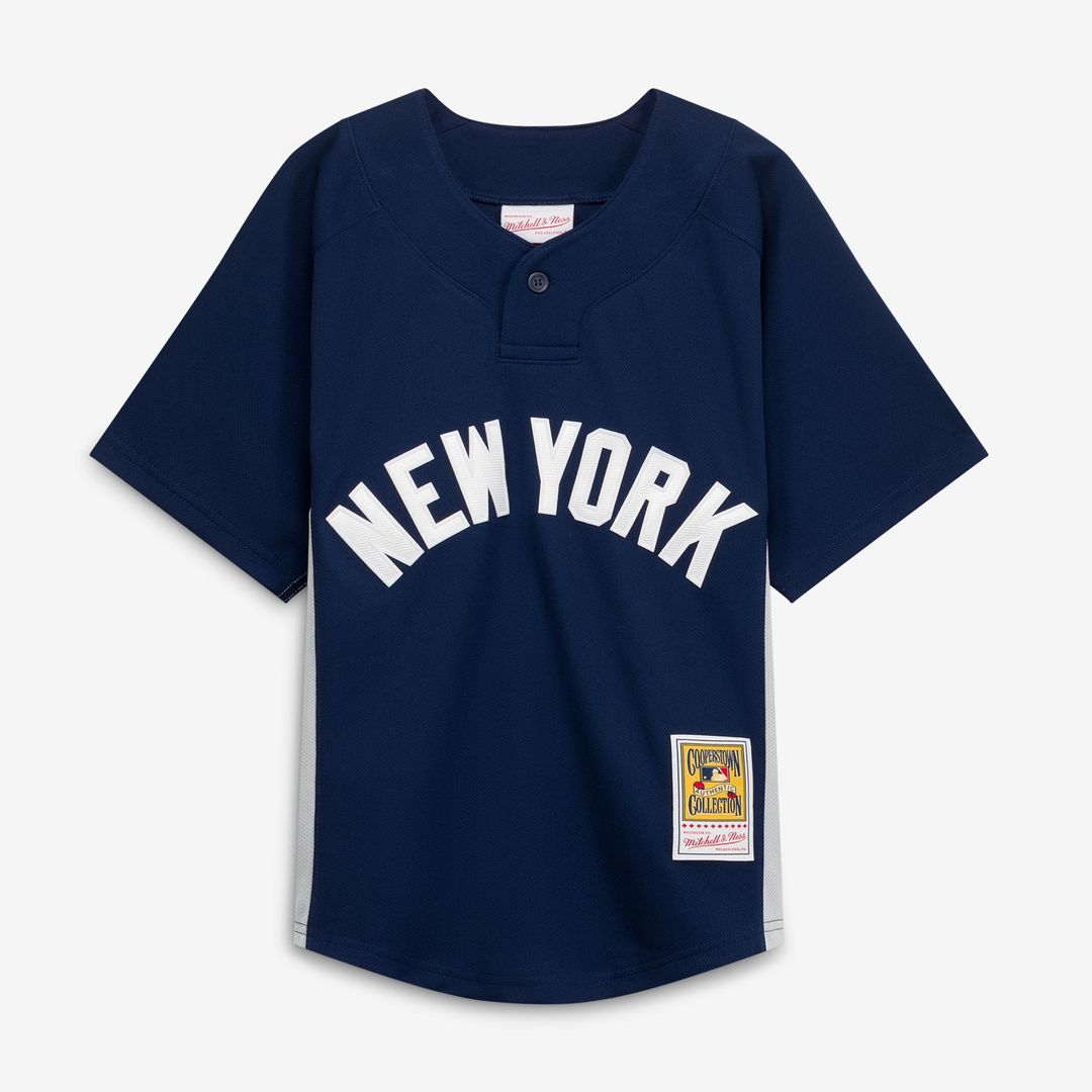 New York Yankees Mitchell & Ness CC Sabathia Youth Navy Mesh Batting Practice Jersey