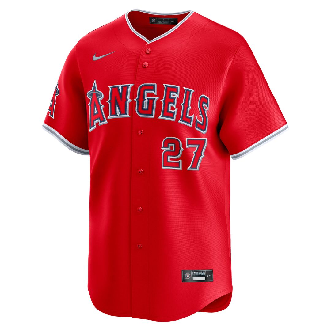 Los Angeles Angels Mike Trout Nike Alternate Limited Jersey - Red