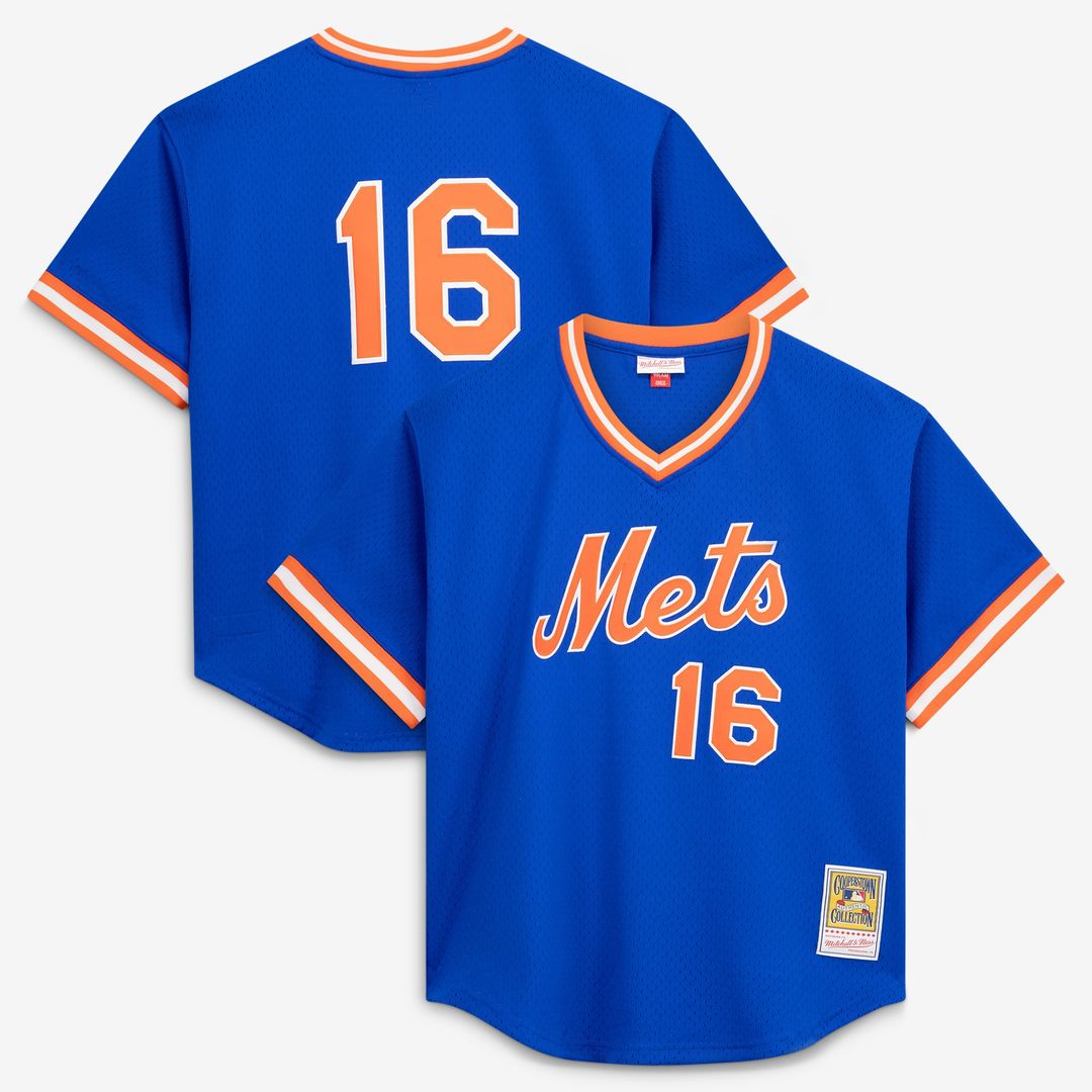 New York Mets Dwight Gooden Mitchell & Ness Authentic Batting Practice Jersey - Royal
