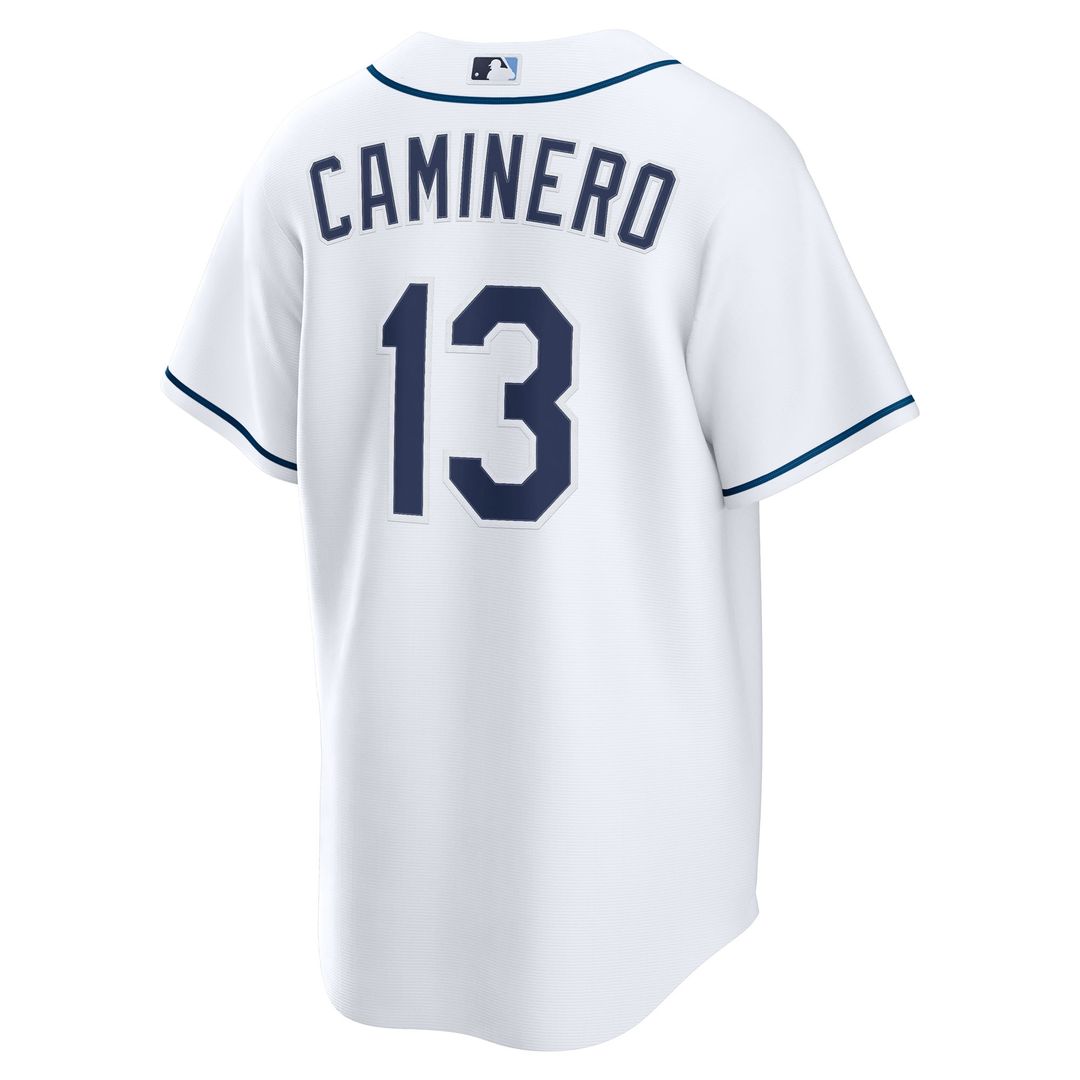 Tampa Bay Rays Junior Caminero Nike Youth Home Replica Jersey - White