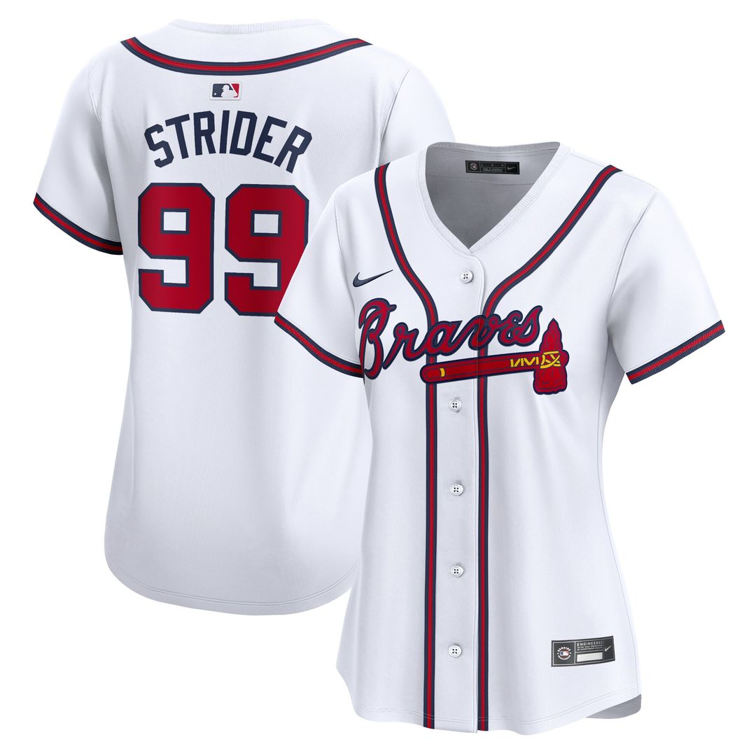 Atlanta Braves Spencer Strider Nike Women's Home Limited Jersey - White
