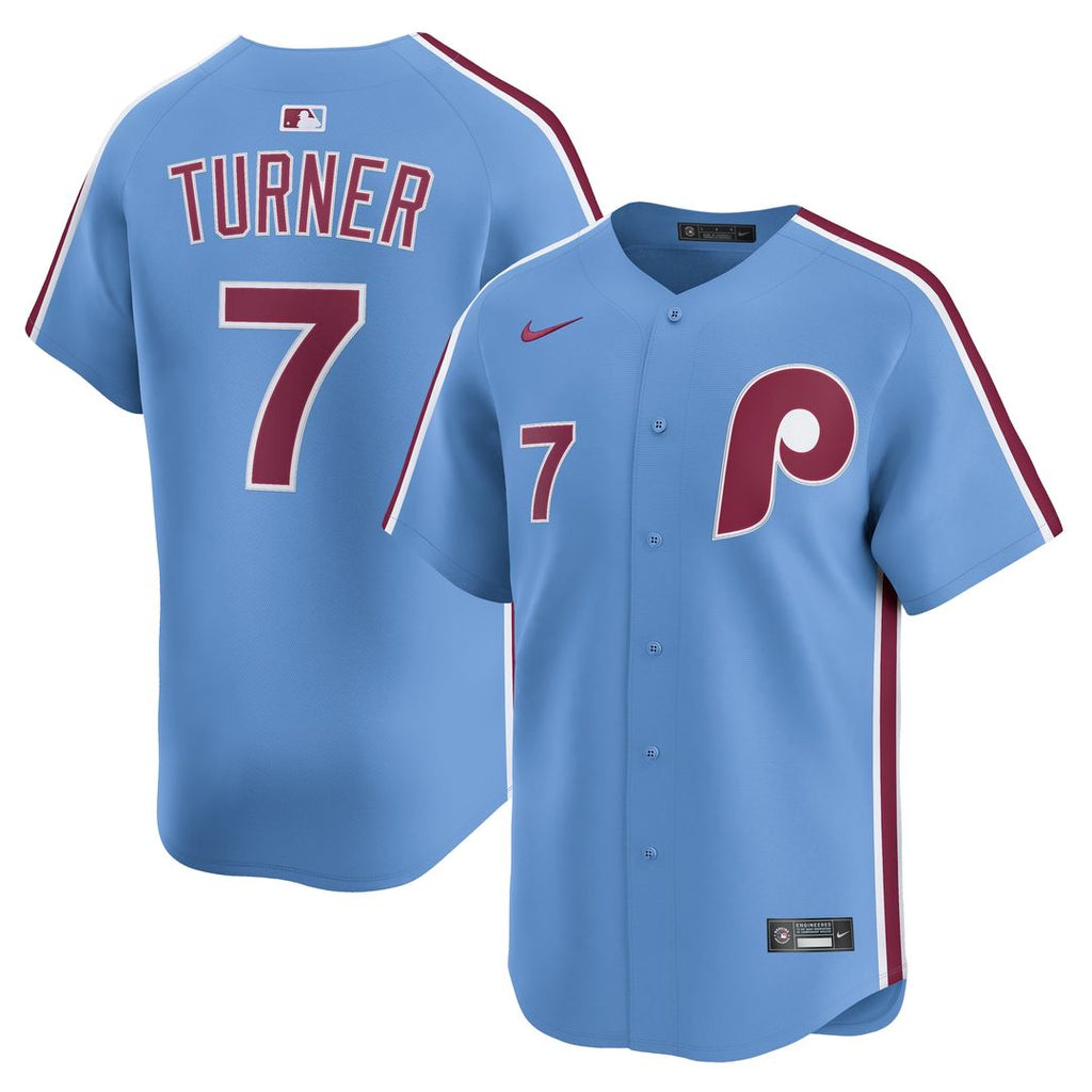 Philadelphia Phillies Trea Turner Nike Alternate Limited Jersey - Light Blue