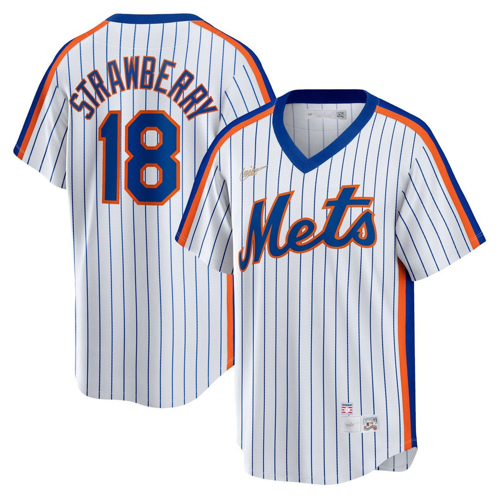 New York Mets Darryl Strawberry Nike Home Cooperstown Player Jersey - White