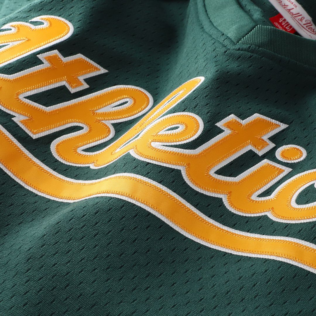 Athletics Rickey Henderson Mitchell & Ness Authentic Batting Practice Jersey - Green