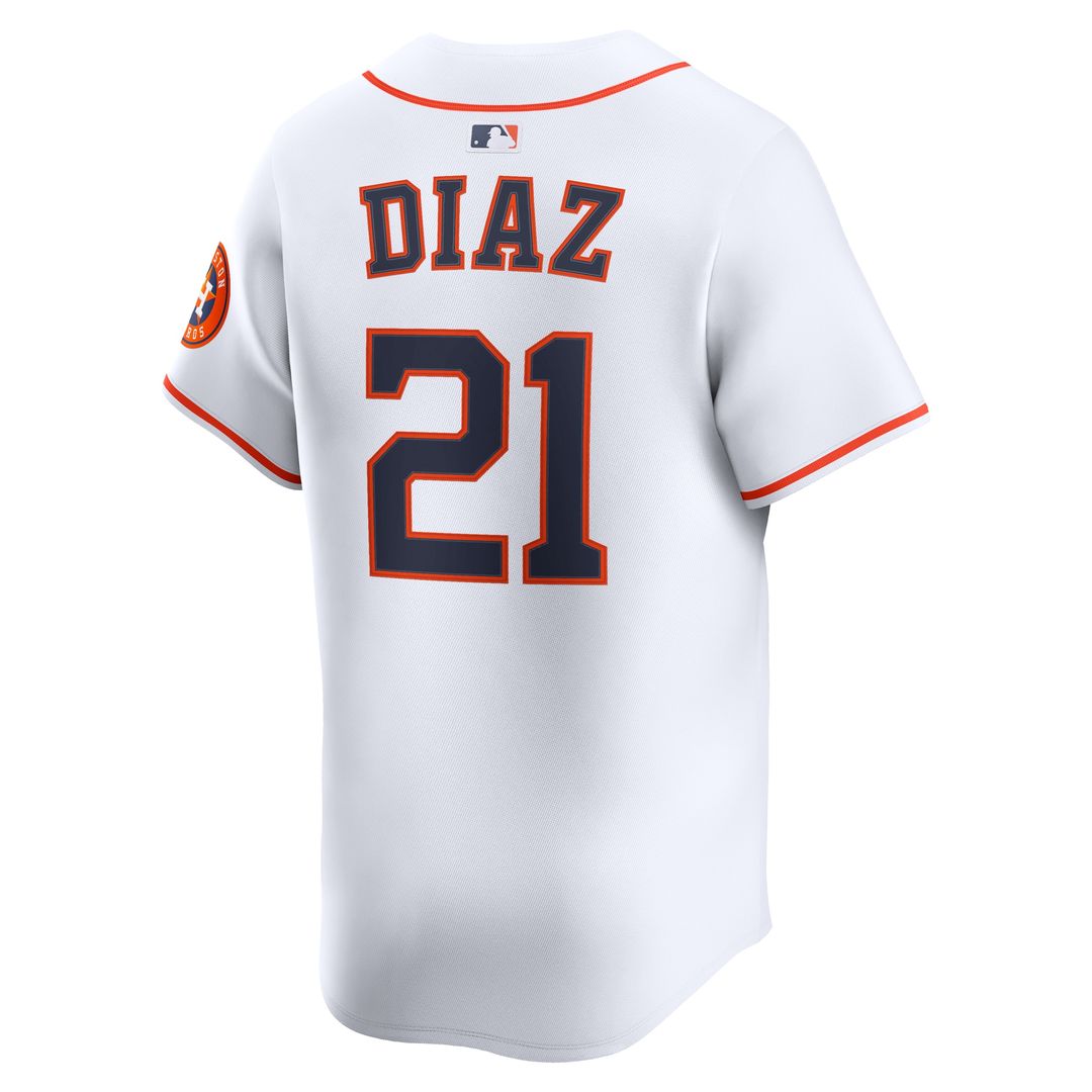 Houston Astros Yainer Diaz Nike Home Limited Jersey - White