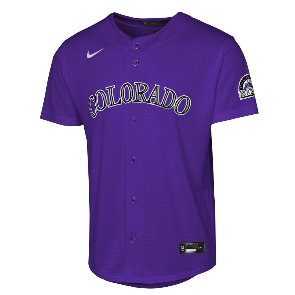 Colorado Rockies Nike Youth Alternate 2 Stadium Jersey - Purple