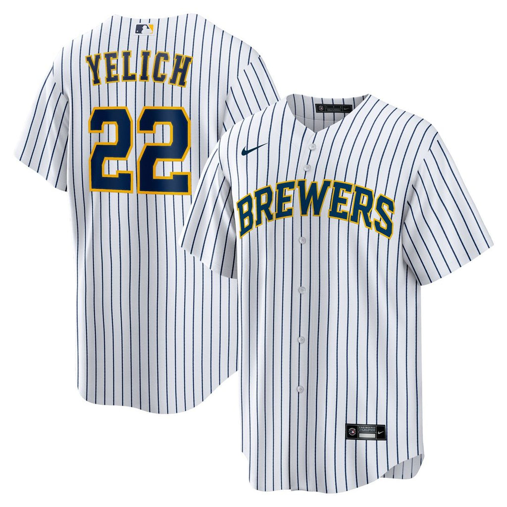 Milwaukee Brewers Christian Yelich Nike Alternate Replica Jersey - White