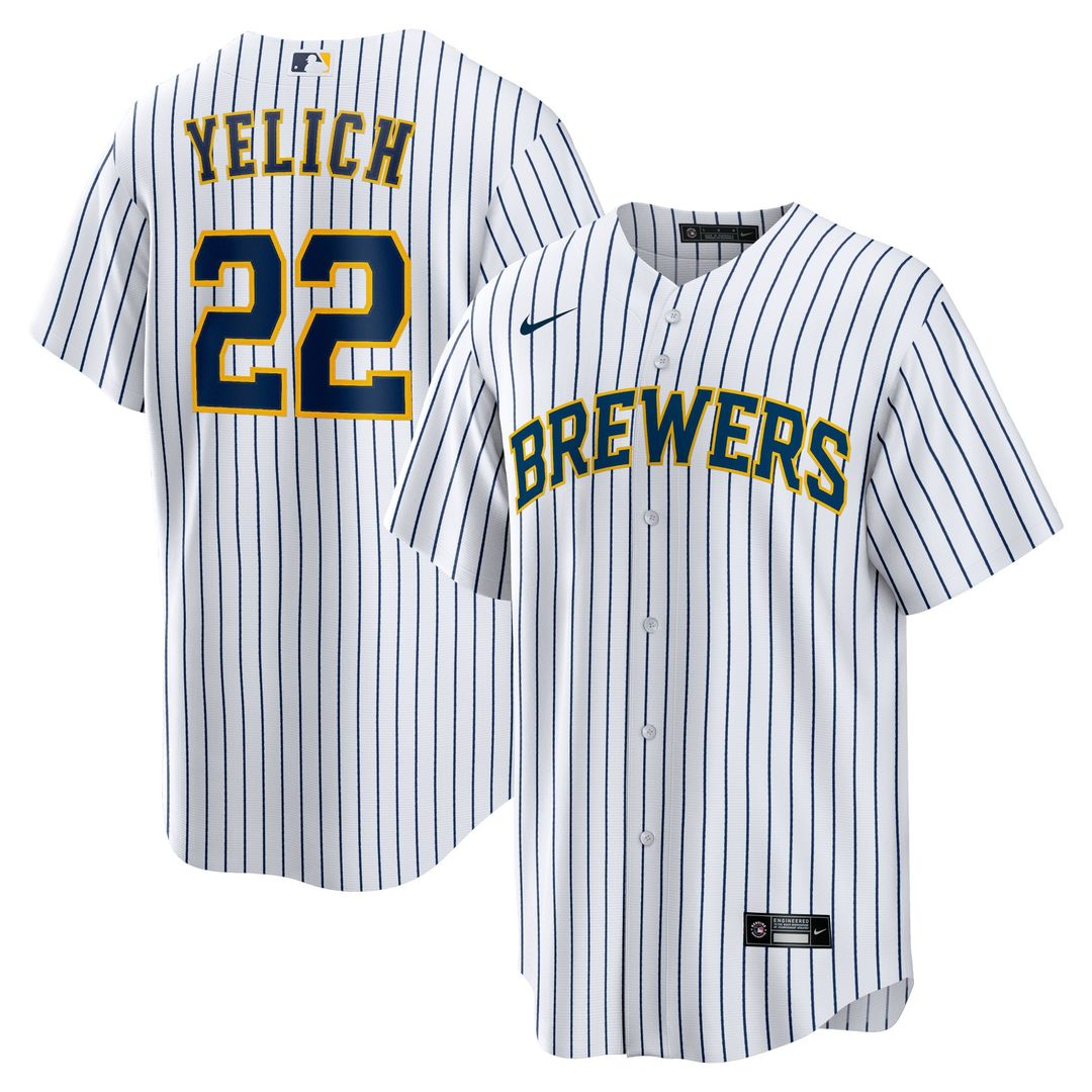 Milwaukee Brewers Christian Yelich Nike Alternate Replica Jersey - White