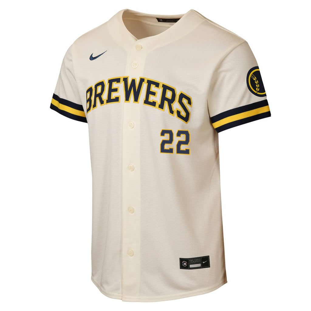 Milwaukee Brewers Christian Yelich Nike Youth Road Stadium Jersey - Powder Blue