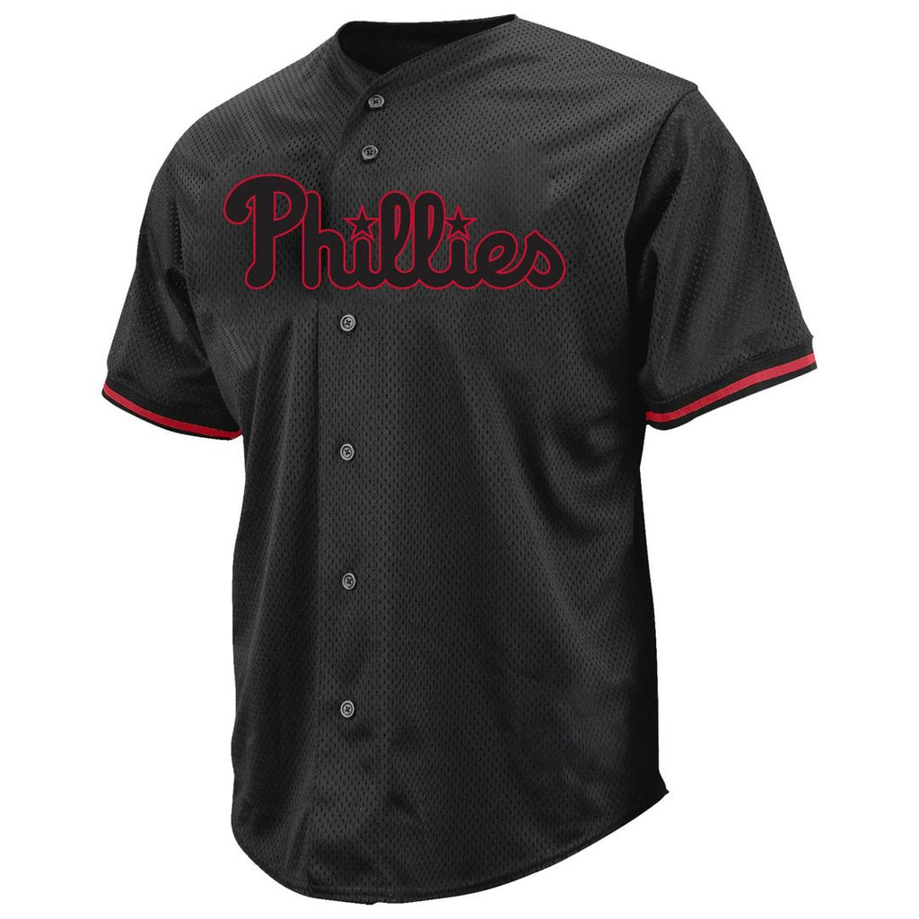 Philadelphia Phillies Bryce Harper Profile Big & Tall Pop Fashion Jersey - Black