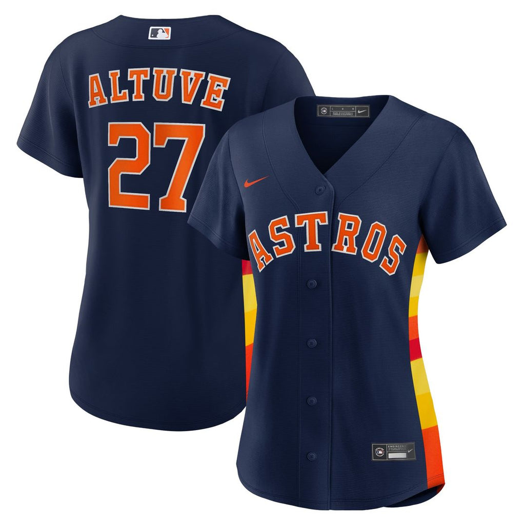 Houston Astros Jose Altuve Nike Women's Alternate Replica Jersey - Navy