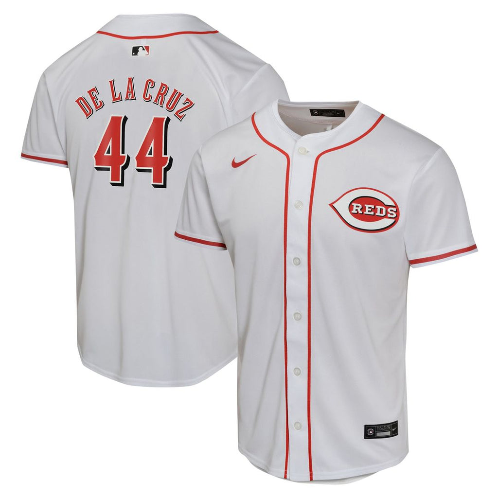 Cincinnati Reds Elly De La Cruz Nike Youth Home Game Jersey - White