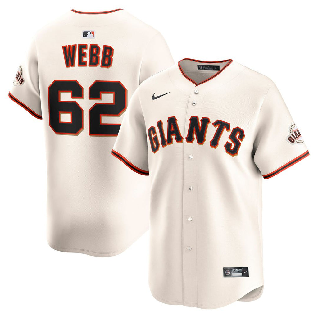 San Francisco Giants Logan Webb Nike Home Limited Jersey - Cream