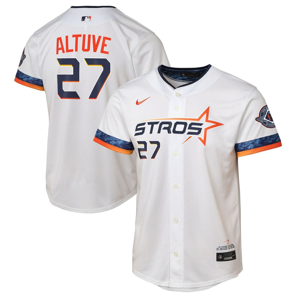 Houston Astros Jose Altuve Nike Youth 2025 City Connect Limited Jersey - White