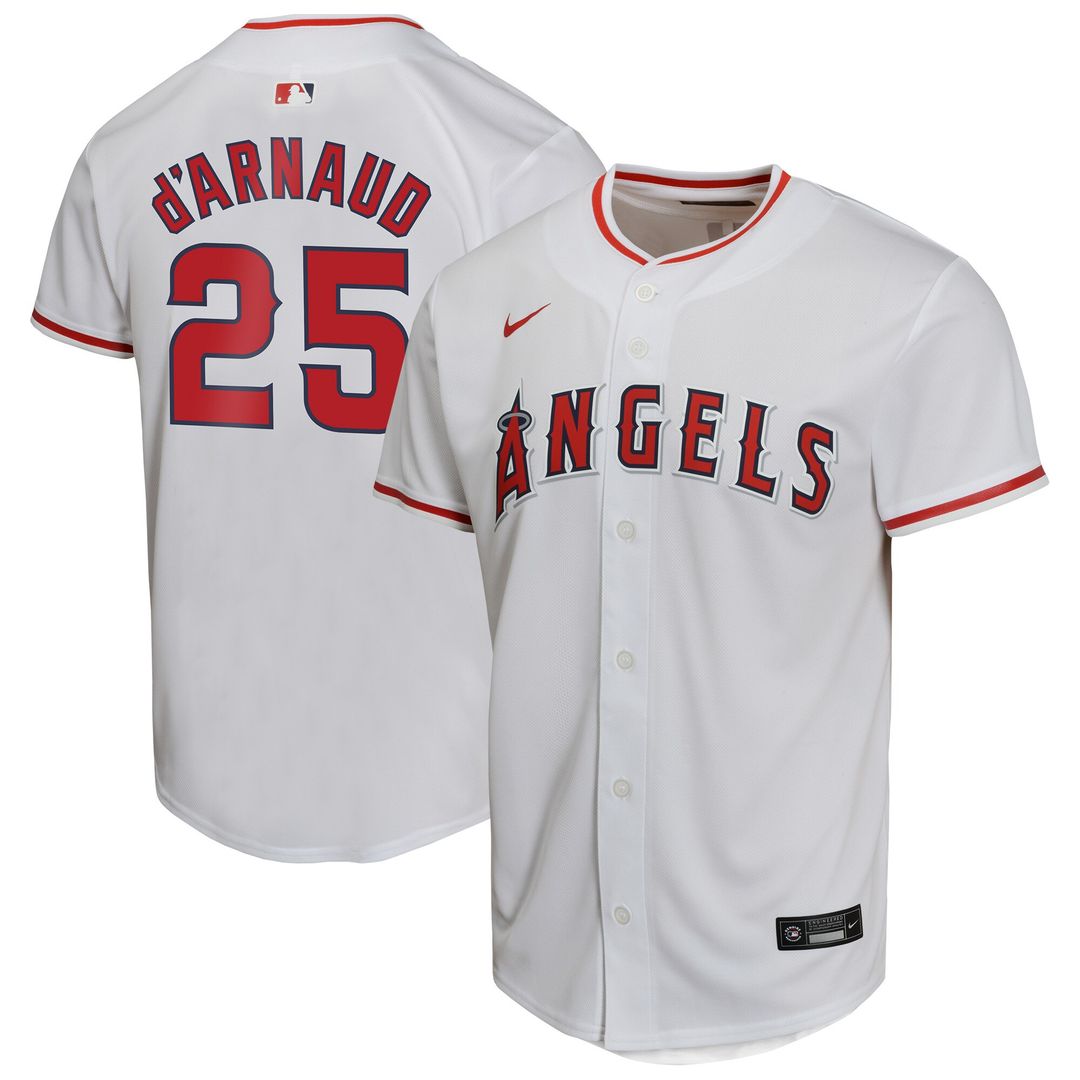 Los Angeles Angels Travis d'Arnaud Nike Youth Home Game Jersey - White