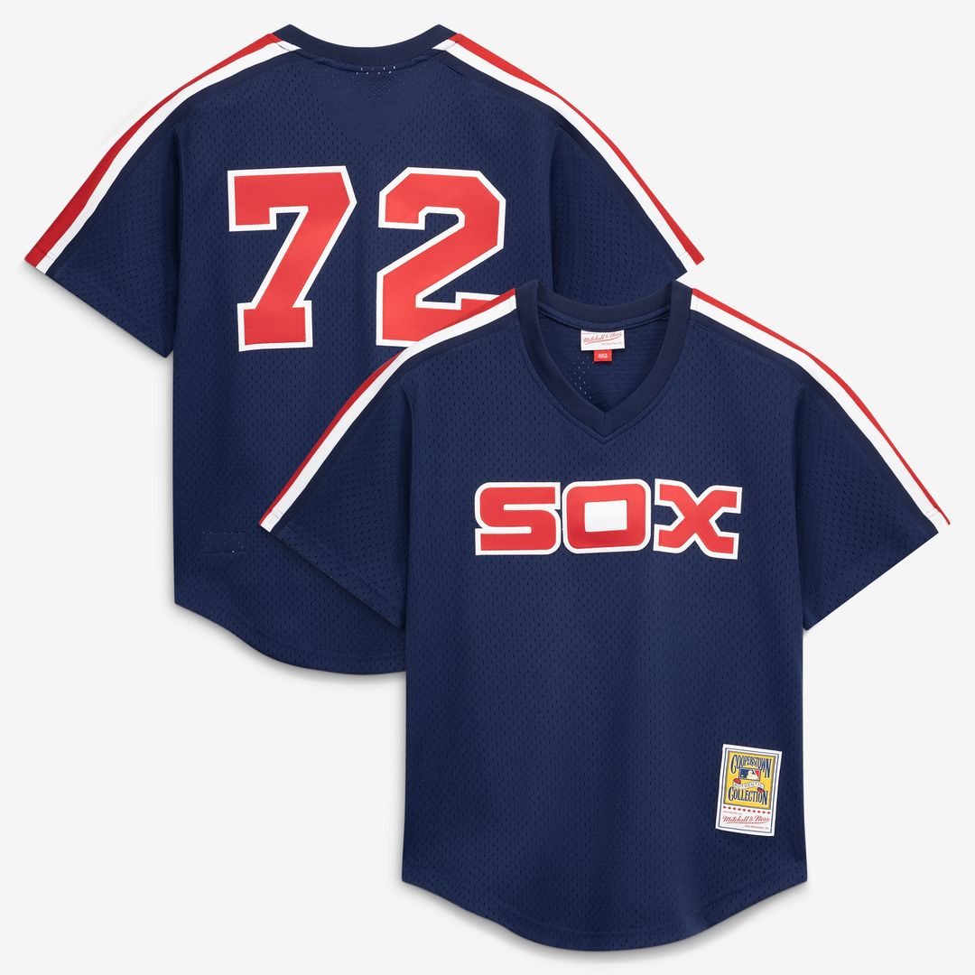 Chicago White Sox Carlton Fisk Mitchell & Ness Authentic Batting Practice Jersey - White